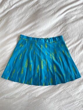 Vintage 80s Blue and Green Tennis Skirt